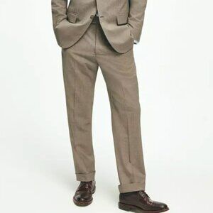 Brooks Brothers Madison Wool Dress Pant in Tan Mens 34x32